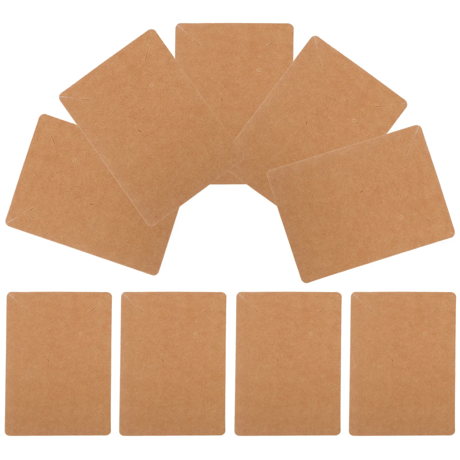 

50Pcs Kraft Paper Earring Display Cards Jewelry Packaging Cards for Studs Earrings Necklaces DIY Logo Printing Retail Store