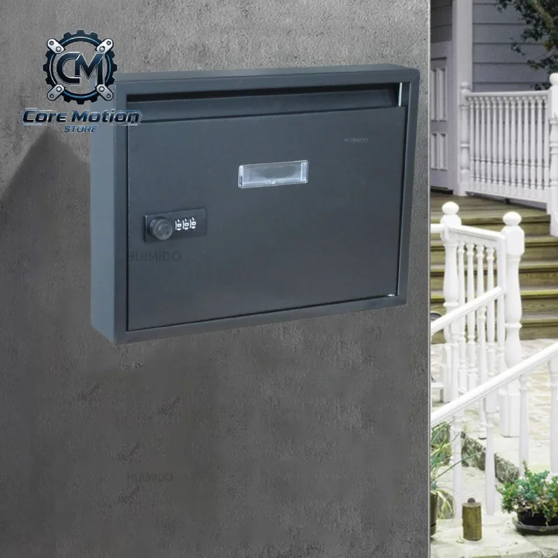 Metal Mailbox Post Lockable Mail Box Hanging Suggestion Box Front Door Gate Secure  Storage Outdoor Decoration Password lock