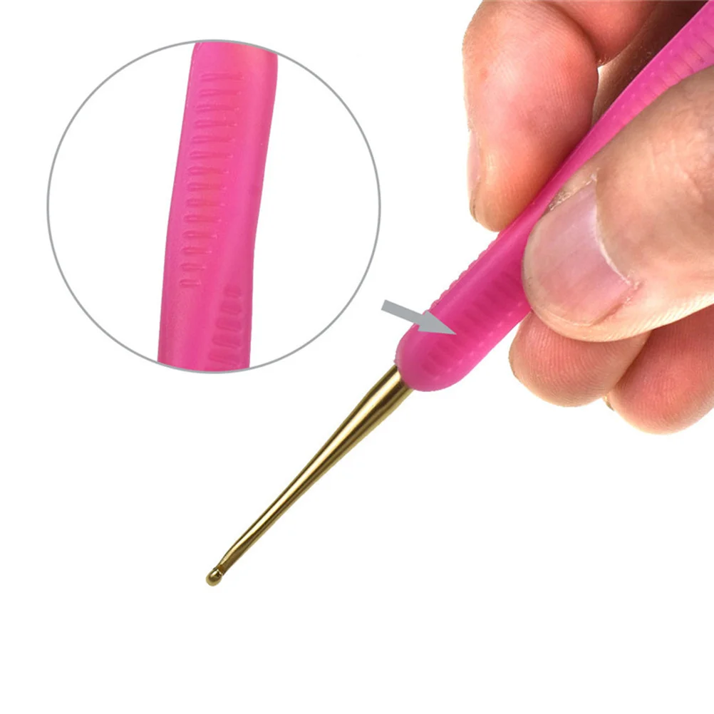 5 قطع من خطافات كروشيه من الألومنيوم ذات لمسة نهائية ناعمة مثالية للمبتدئين، خطاف كروشيه ذو تجربة متوسطة #6