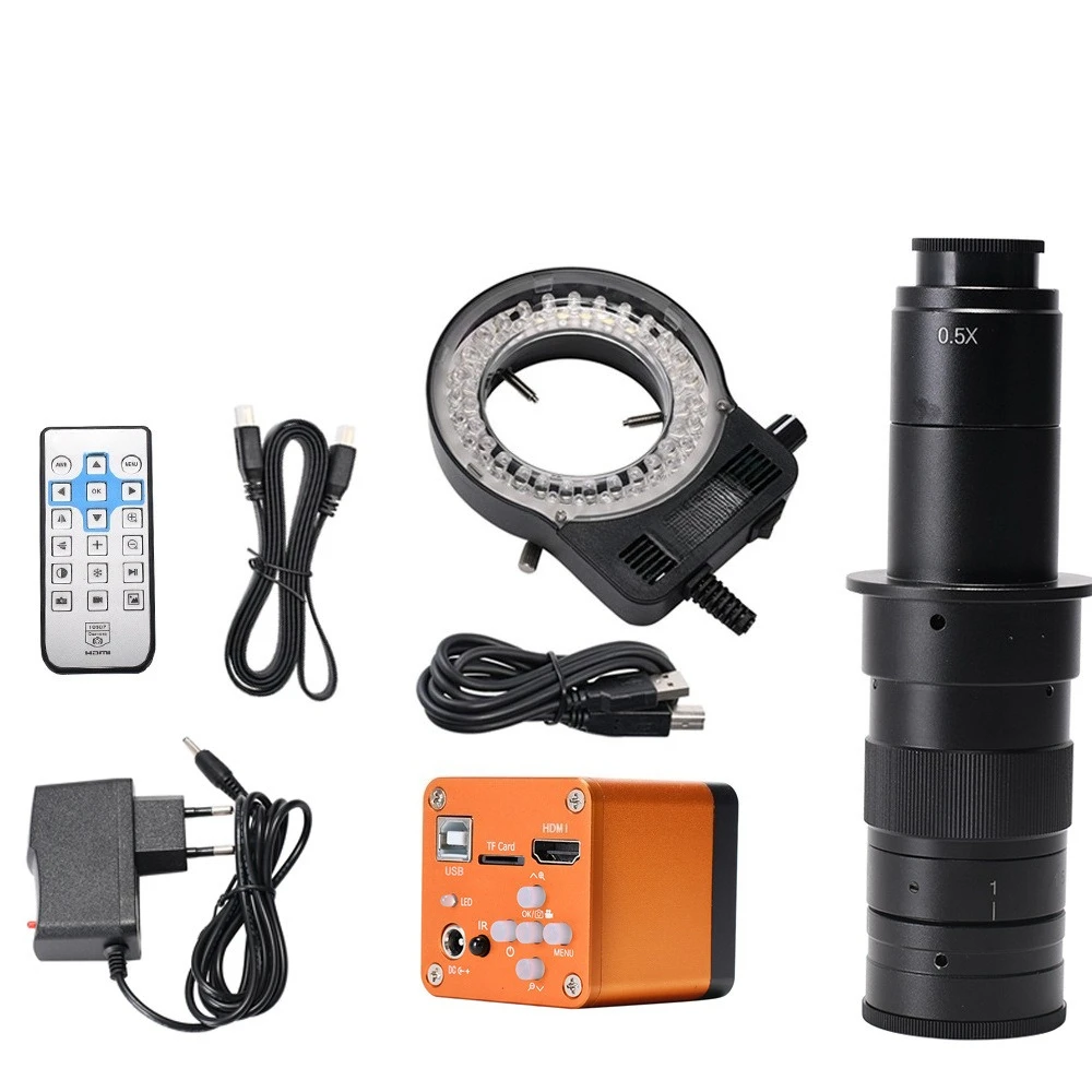 HD HDMI Digital Video Microscope With Recognition & Measurement Function Optical Lens Combination Industrial Accessory