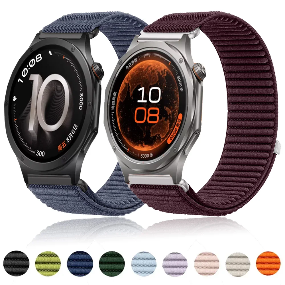 Pulseira de nylon ondulada de 18mm 20mm 22mm para Oneplus Watch 4/3/2/2R/Lite, confortável para OPPO Watch X3/X2/X/S/X3 mini/X2 mini