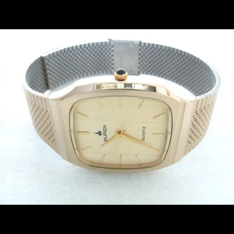 1990s BUREN vintage Titanium plating Quartz Watch