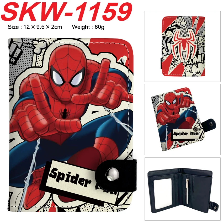 Miniso Cartoon Marvel Wallet Comics Deadpool Spider Man Purse HASP Short Wallets for Men Boys