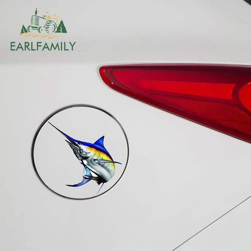 EARLFAMILY 13cm x 12.7cm Striped Marlin Beautiful Fish Car Styling Stickers Vinyl Waterproof Boat Decal RV VAN Car Accessories