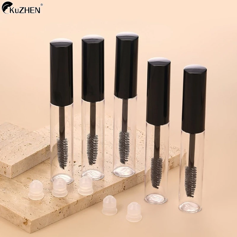 10ml Empty Matte Mascara Tubes Makeup Eyelash Refillable Bottle White Cap Cosmetic Packing Containers Eyebrow Cream Tubes