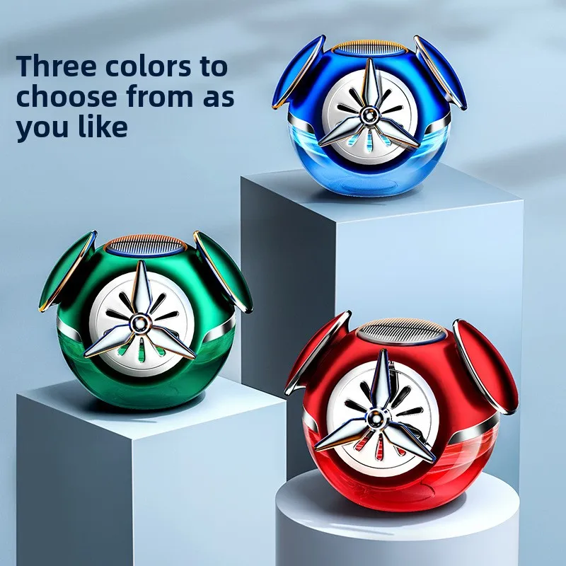 WW22 Car Solar Ornaments Rotating Air Force Ornaments Car Interior Liquid Perfume Car Aromatherapy Interior Decoration
