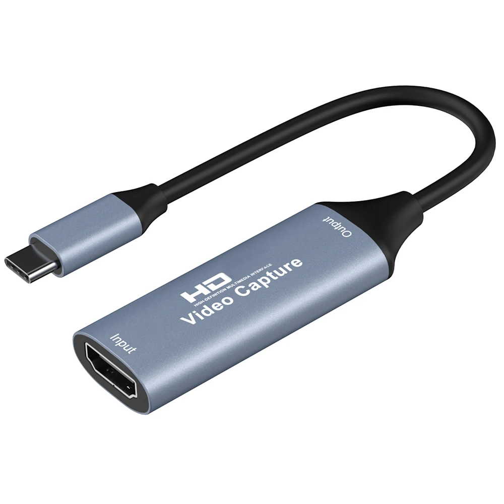4K Video Capture Card HDMI-compatible to Type C 2.0 Grabber Recorder for PS4 Game DVD Camcorder Camera Recording Live Streaming
