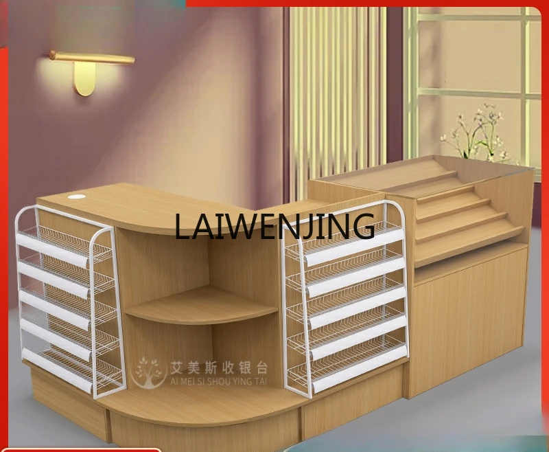 LYN supermarket checkout page Small corner log color convenience store checkout counter