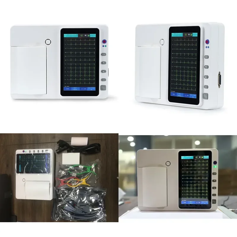 E03 QD MEDICAL Appareil à 3 canaux certifié ISO13485, 12 dérivations, avec imprimante d'interprétation, Électricité 7, Prix de gros