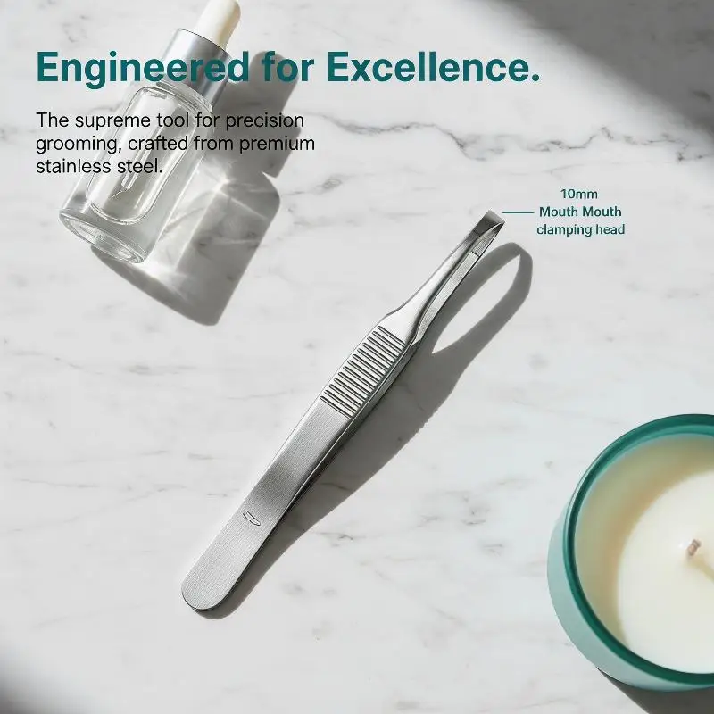 Stainless Steel Beard Tweezers No Pulling Pain Precision Mustache Hair Removal for Men Daily Grooming Routine