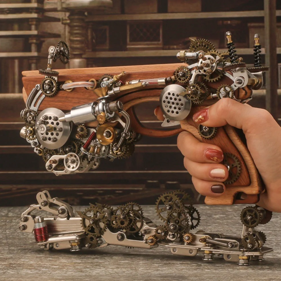 760PCS Archimede balestra a vapore puzzle 3D modello di assemblaggio in metallo giocattolo alla moda figurine puzzle creativo regalo di blocchi di costruzione