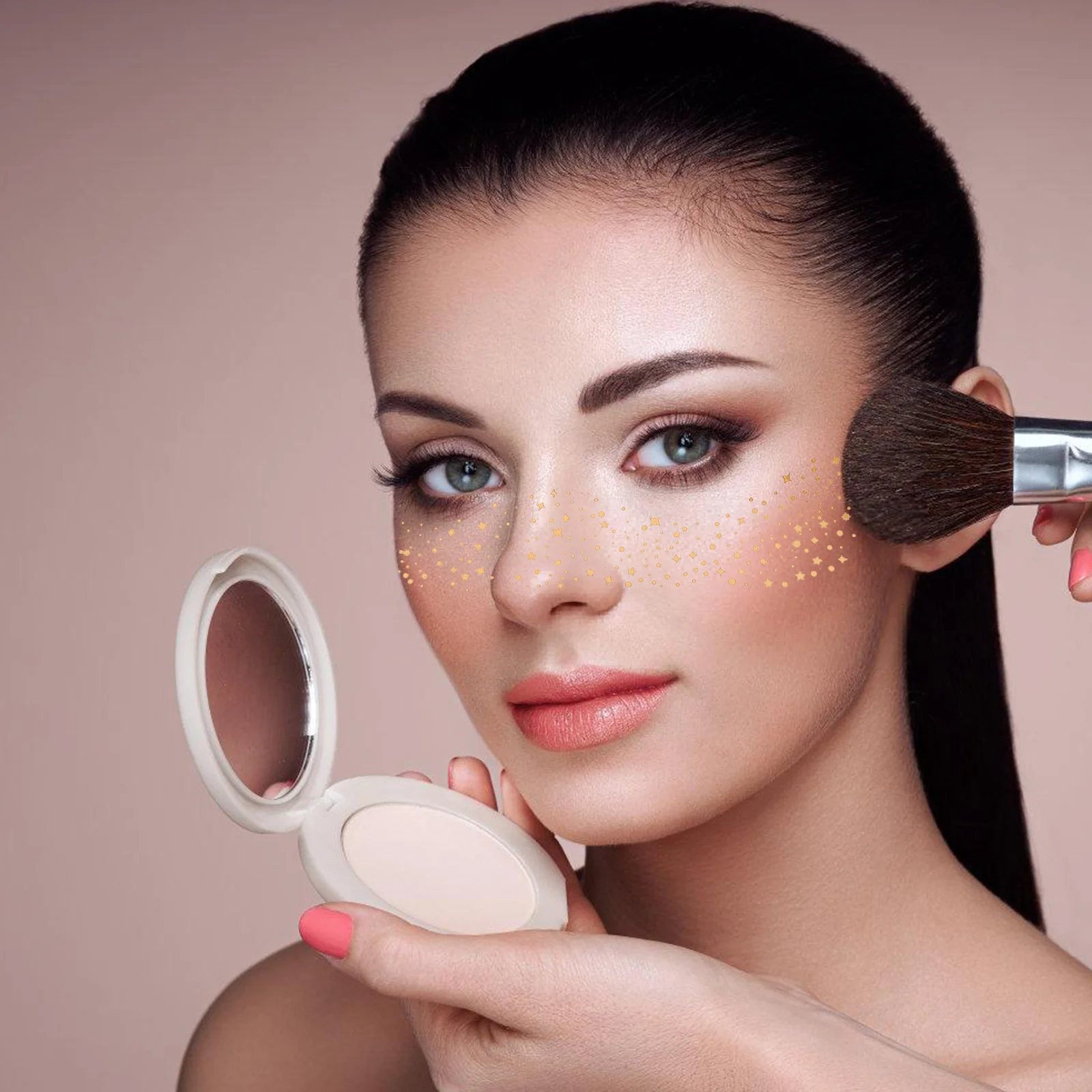 

6 Sheets Glitter Face Stickers Golden Star Freckles for Festival Concert Party Makeup Accessories Women Temporary Skin Art