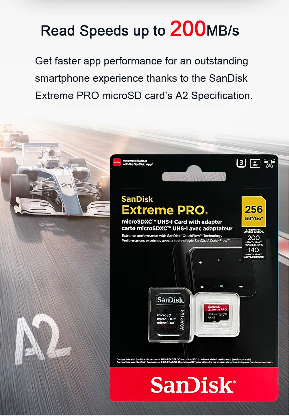 SanDisk Extreme PRO MicroSD Speicherkarte 64GB 128GB 256GB 512GB 1TB MAX ENDURANCE TF-Karte Full HD 4K für Action-Kameras oder Drohnen – Detail 2