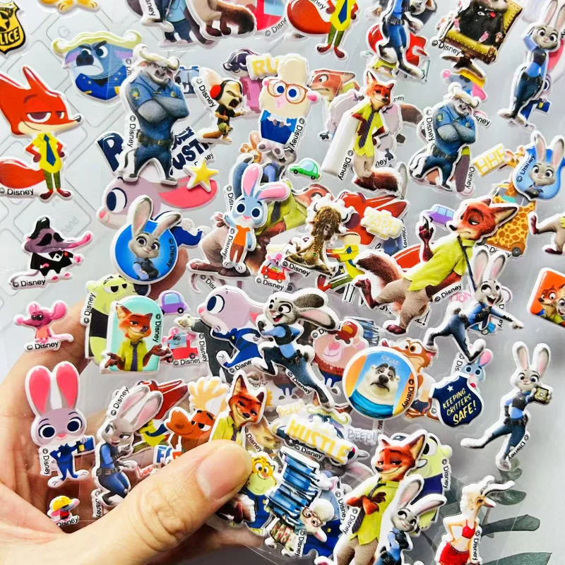 

Дисней мультфильм Джуди Ник периферия 3D изысканная наклейка с пузырьками Zootopia награды журнал девушка Diy творческое украшение наклейка