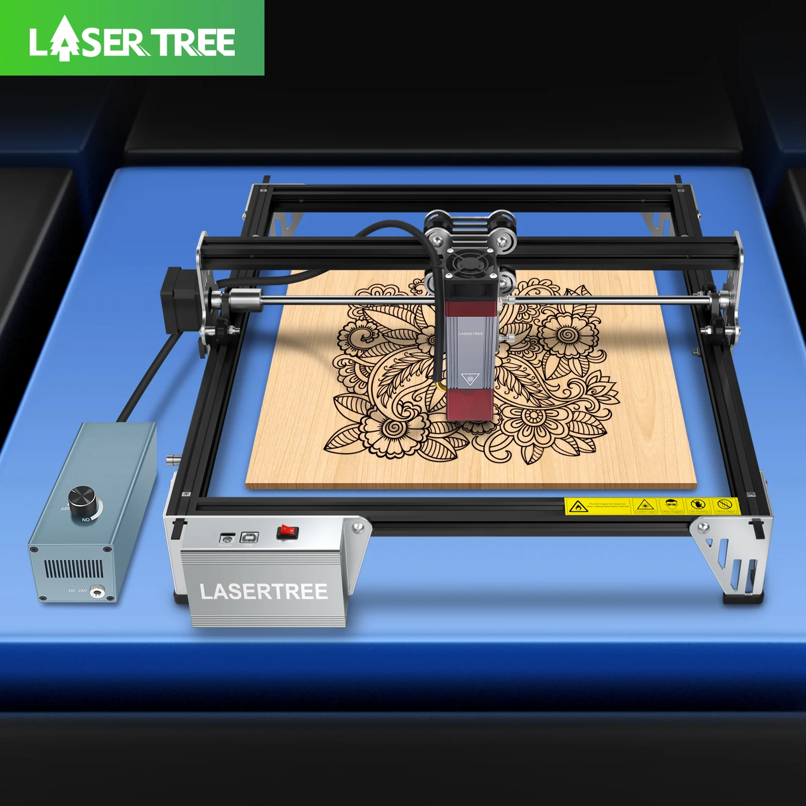 LASER TREE K1-Mini Laser Engraver With 10W Laser Module 450nm Blue Light CNC Engraving Cutting Machine Woodworking DIY Tools