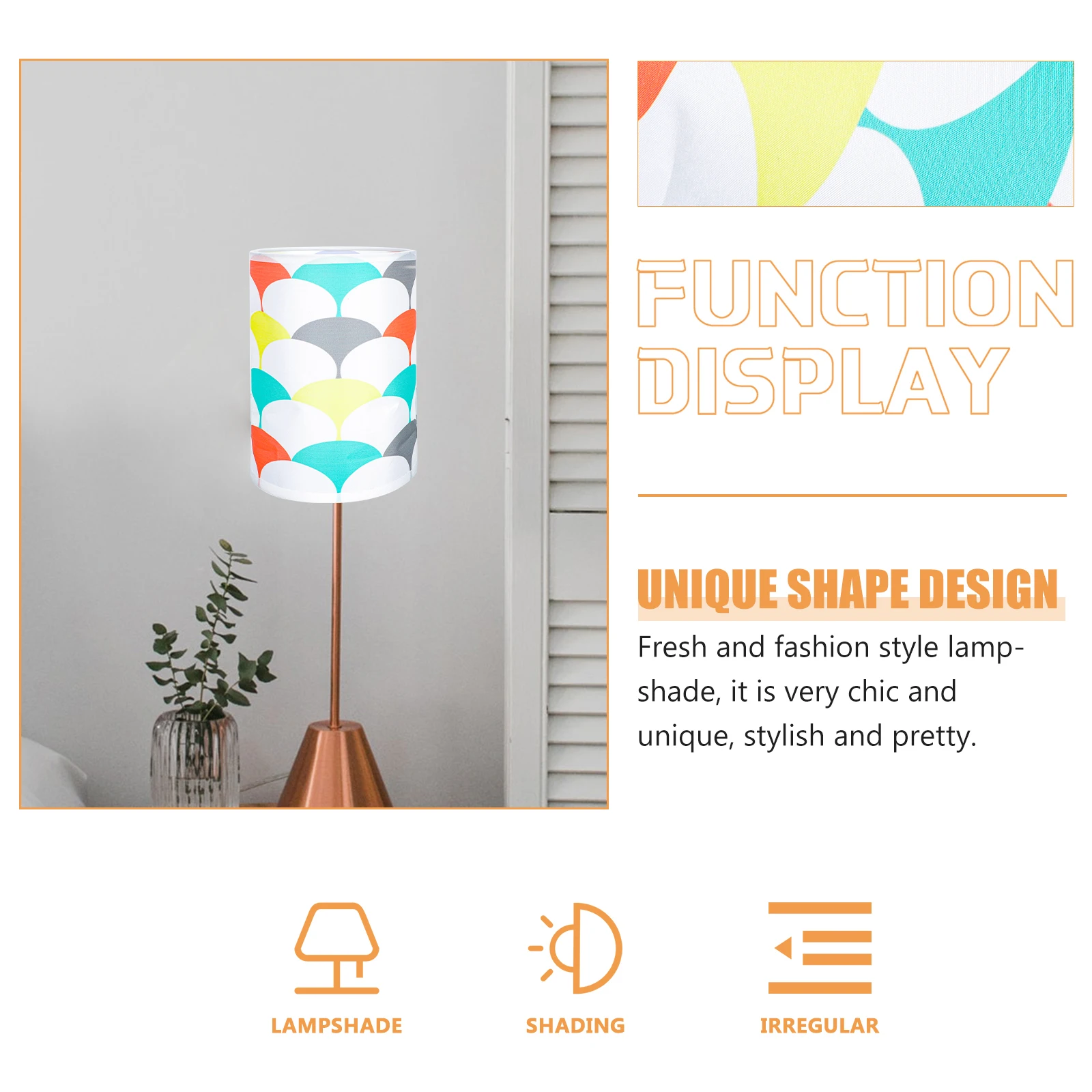 

Fabric Lampshade Cloth Metal Table Lamp Cover Household Indoor Light Accessory Decorative Chic Easy Detach Longlasting