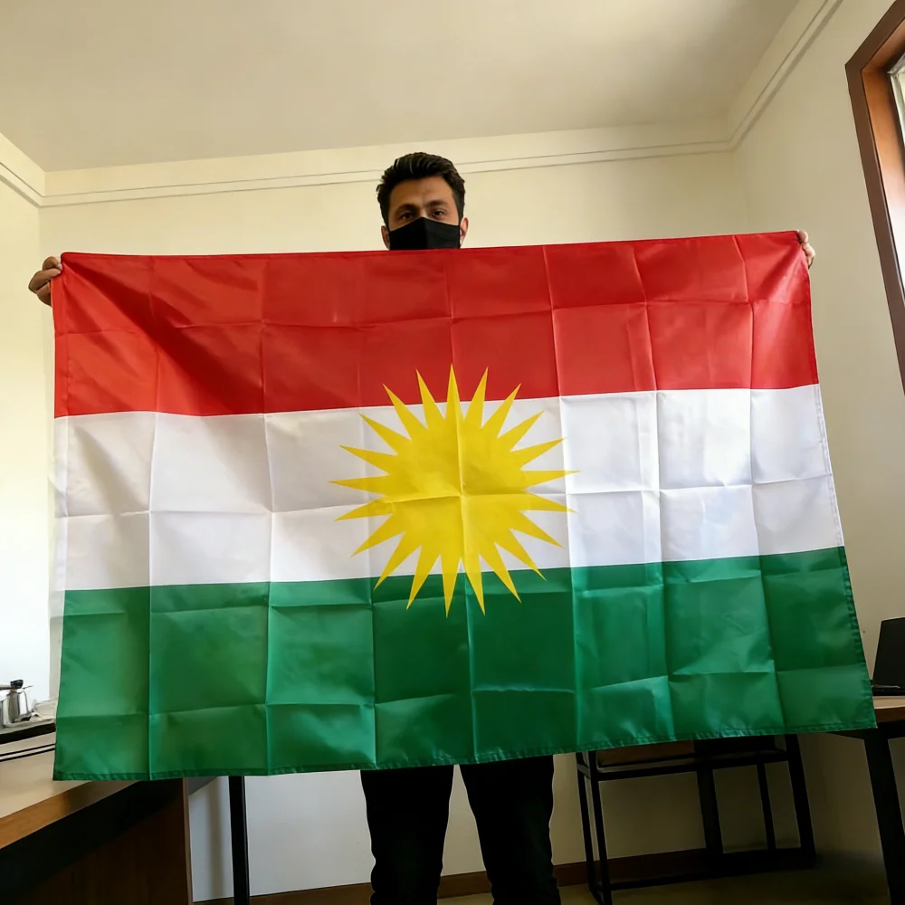 90*150cm Kurdish flag Kurdistan Bannes Hanging Polyester for Home Decoration flag
