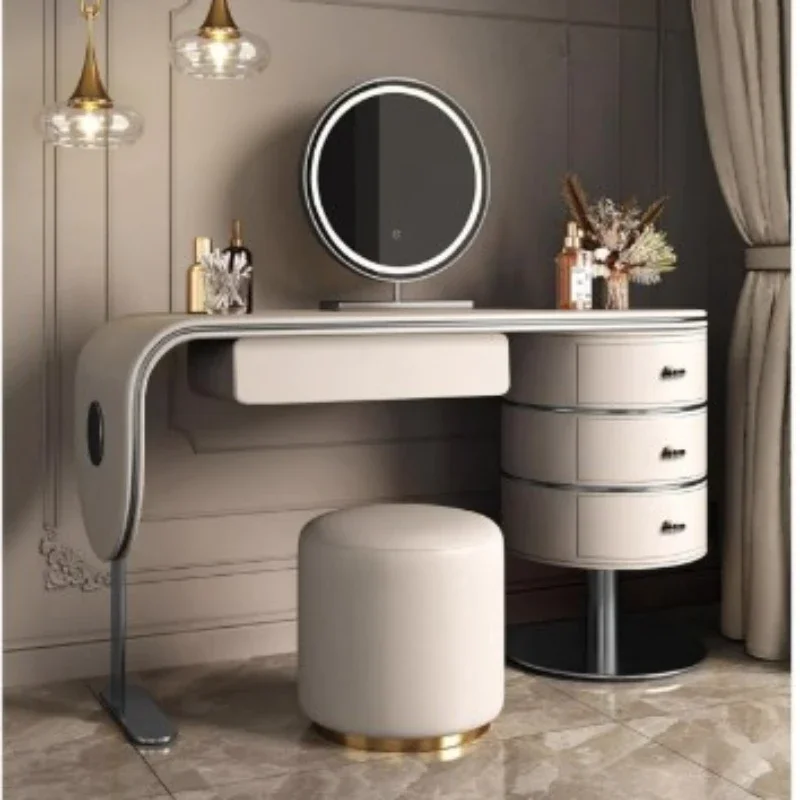 

Modern Storage Vanity Dresser Makeup Nordic Shelf Desk Dressing Table Luxury Living Room Tocador Maquillaje Bedroom Furniture