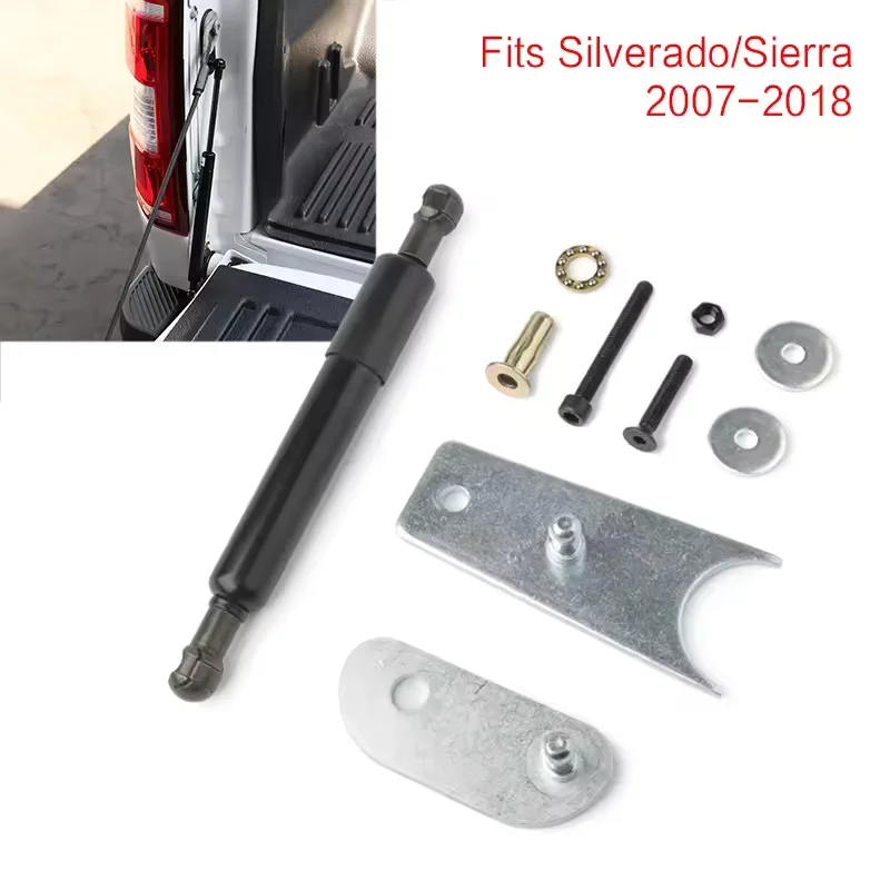 Truck Tailgate Assist Damping Support Rod Pickup Truck Door Assist Spring Strut Bars for Chevy Silverado GMC Sierra 2007-2018