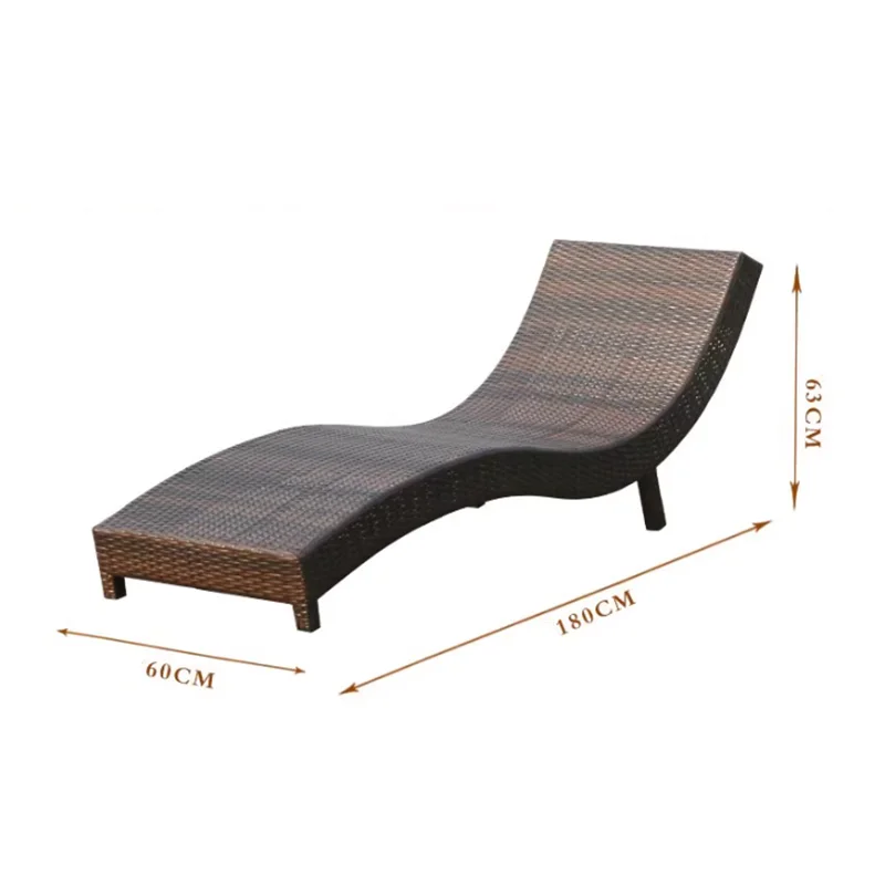 Rattan leve cadeira dobrável jardim praia piscina cadeira dobrável espreguiçadeira reclinável silla playa plegables móveis