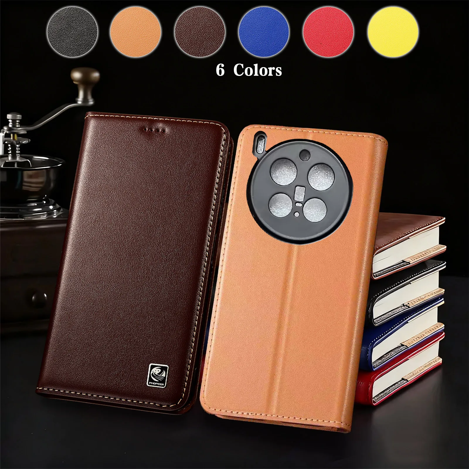 ل Vivo X60 X70 X80 X90 X100 X100S X200 X200S X300 Pro Plus الترا ميني نابا نمط من جلد طبيعي الوجه غطاء الهاتف