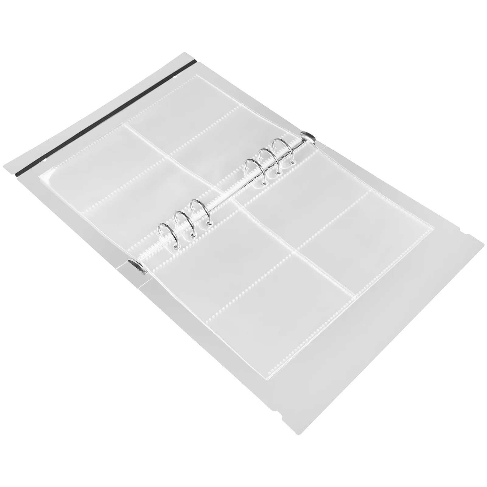 1 conjunto de pastas de página de álbum de fotos, material pp, transparente, design de folhas soltas, identificação, crédito, cartões de presente, armazenamento, à prova d'água, prático