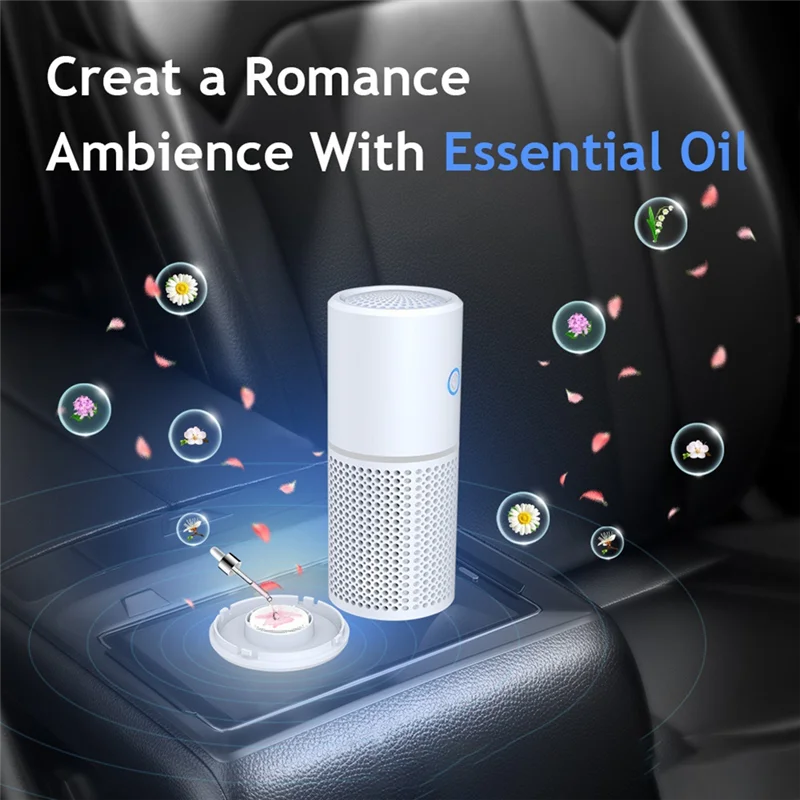 A69X-Mini Portable Air Purifier With HEPA Filter - Quiet Operation For Home,Office,Includes Customizable Aromatherapy Feature