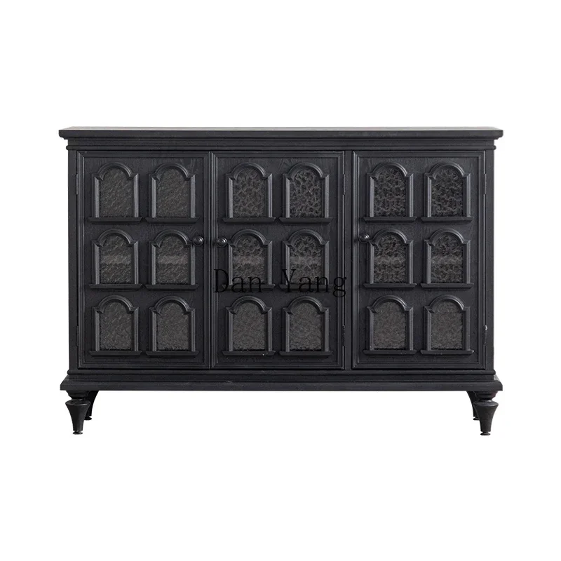 

Cyh dining side cabinet integrated against the wall floor small apartment living room entrance black locker