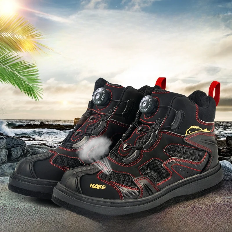 

Рыболовные ботинки KASE: дышащие, теплые, с войлочной подошвой, противоскользящие, ультралегкие, водонепроницаемые, для прибрежной рыбалки, прочная снаряжение для активного отдыха