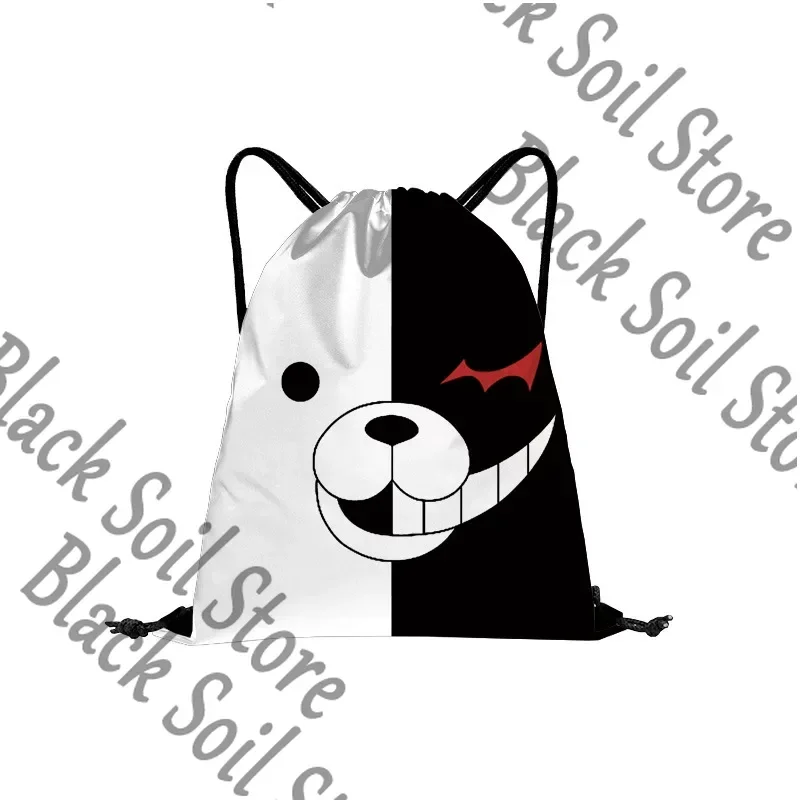 Anime Danganronpa Monokuma Cosplay Cartoon Merchandise Backpack Drawstring Portable Storage Bag Ornament Exquisite Prints Gift