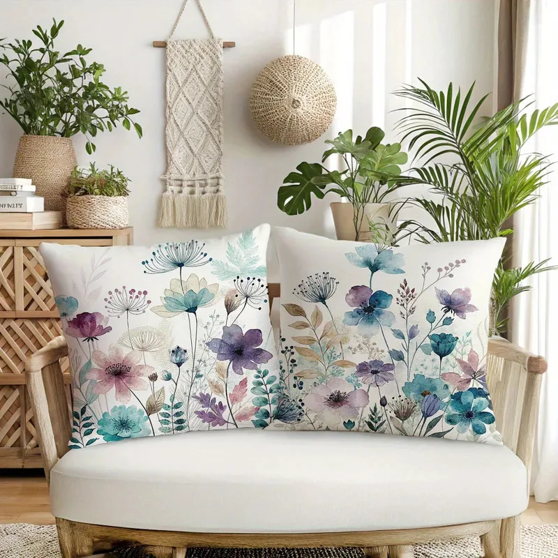 VIKAMA Sonnenblumen-Kissenbezug im Landhausstil für Schlafzimmer & Wohnzimmer Sofa Heimdekoration Kissenbezug Autositz-Kissenbezug