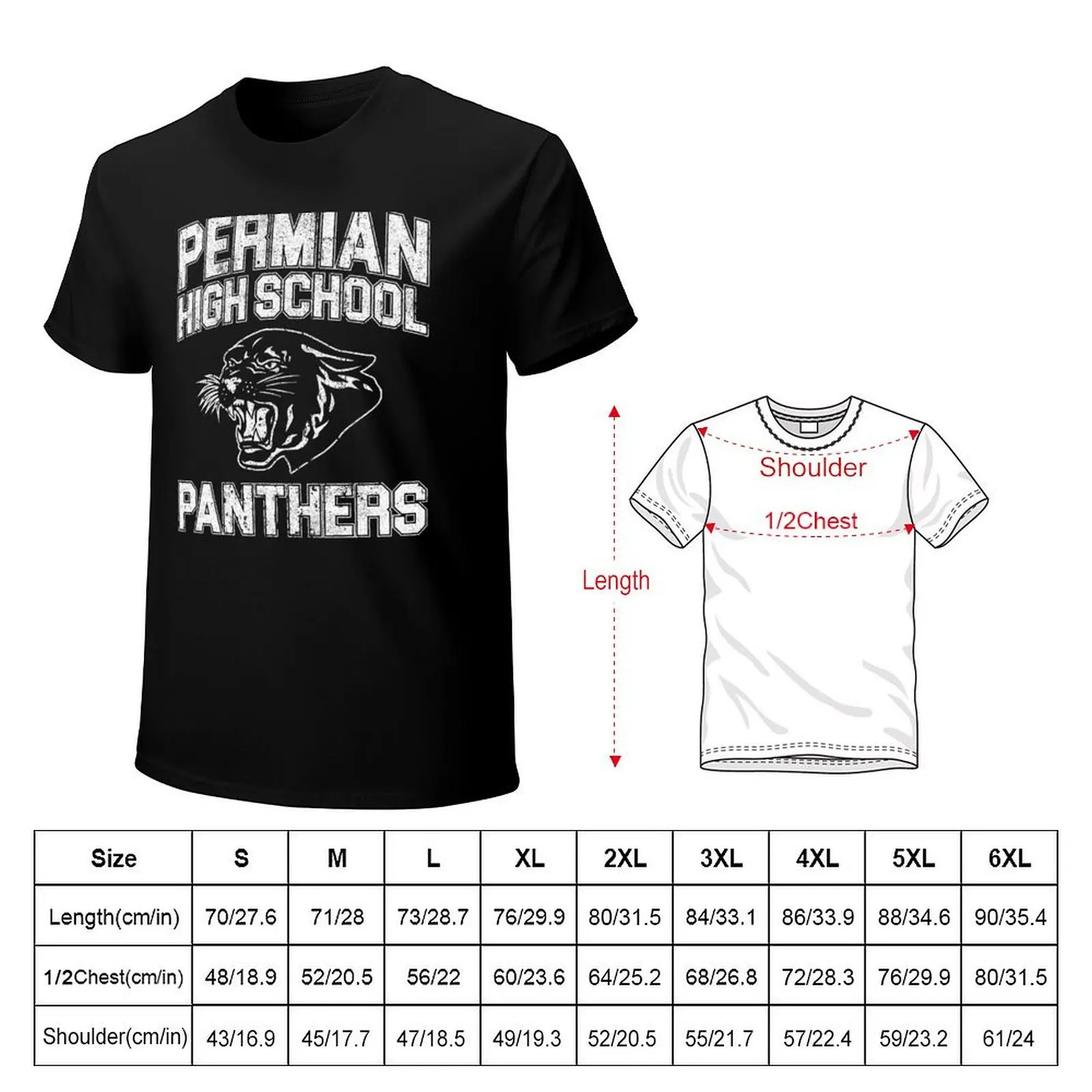 Permian High School Panthers (Friday Night Lights) T-Shirt anime tshirt Funny t-shirts mens white t shirts