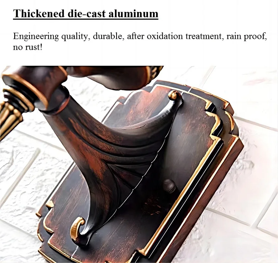 Outdoor impermeável Solar Wall Light, External Hanging Lamp, Villa e Pátio, Varanda e Jardim, Europeu