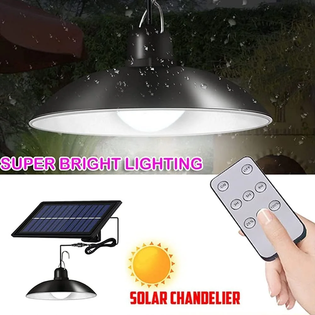 Led Solar Pendant Barn Light Bulb Outdoor Wateroof Sunlight Powerfull Energy Heat Beacon Lamp Indoor Chicken Coop Shed Lantern