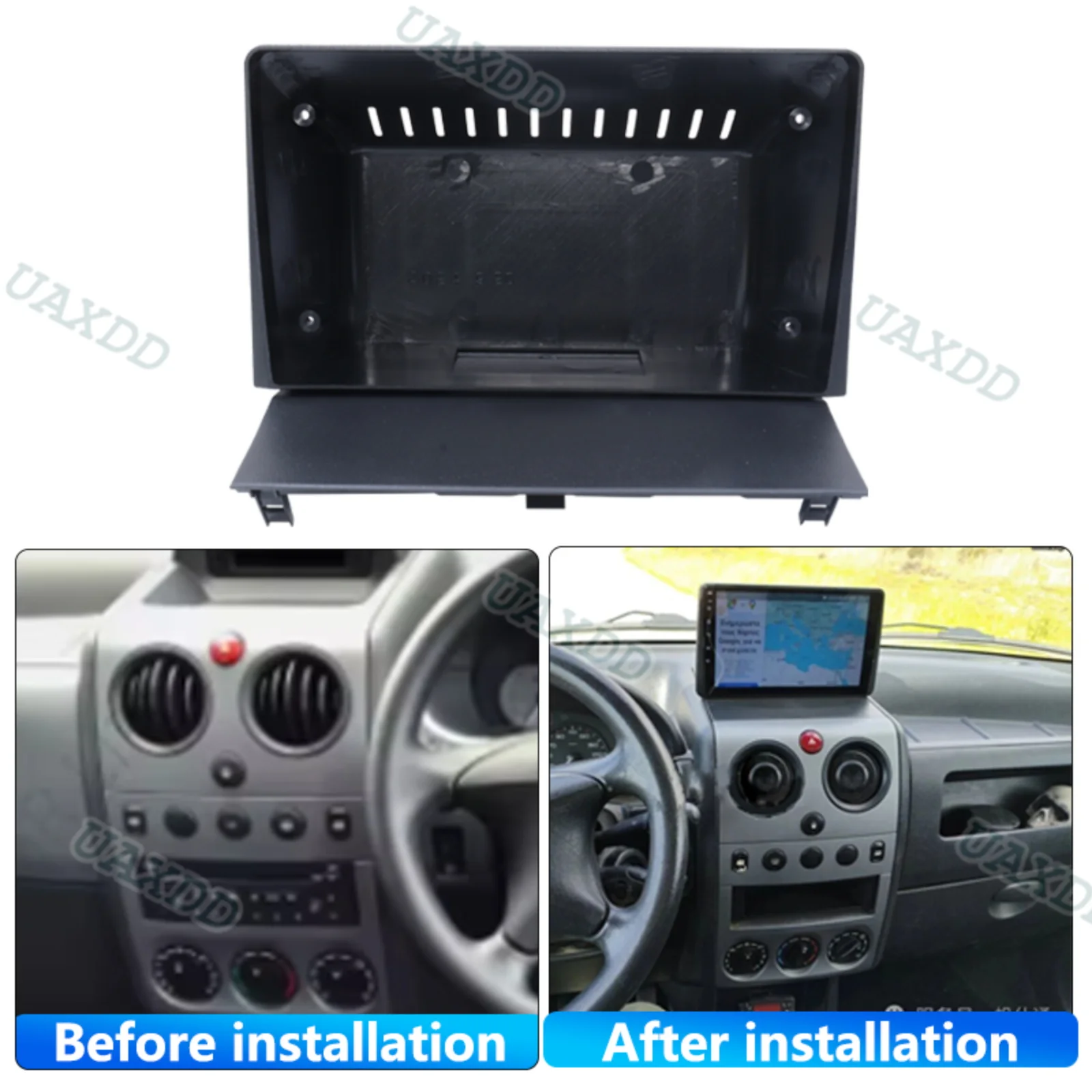 Car Android Frame Dashboard Harness Adapter For 2006-2010 Peugeot Origine 9INCH Decoder CANBUS Box DIN Interior Kit Panel Center