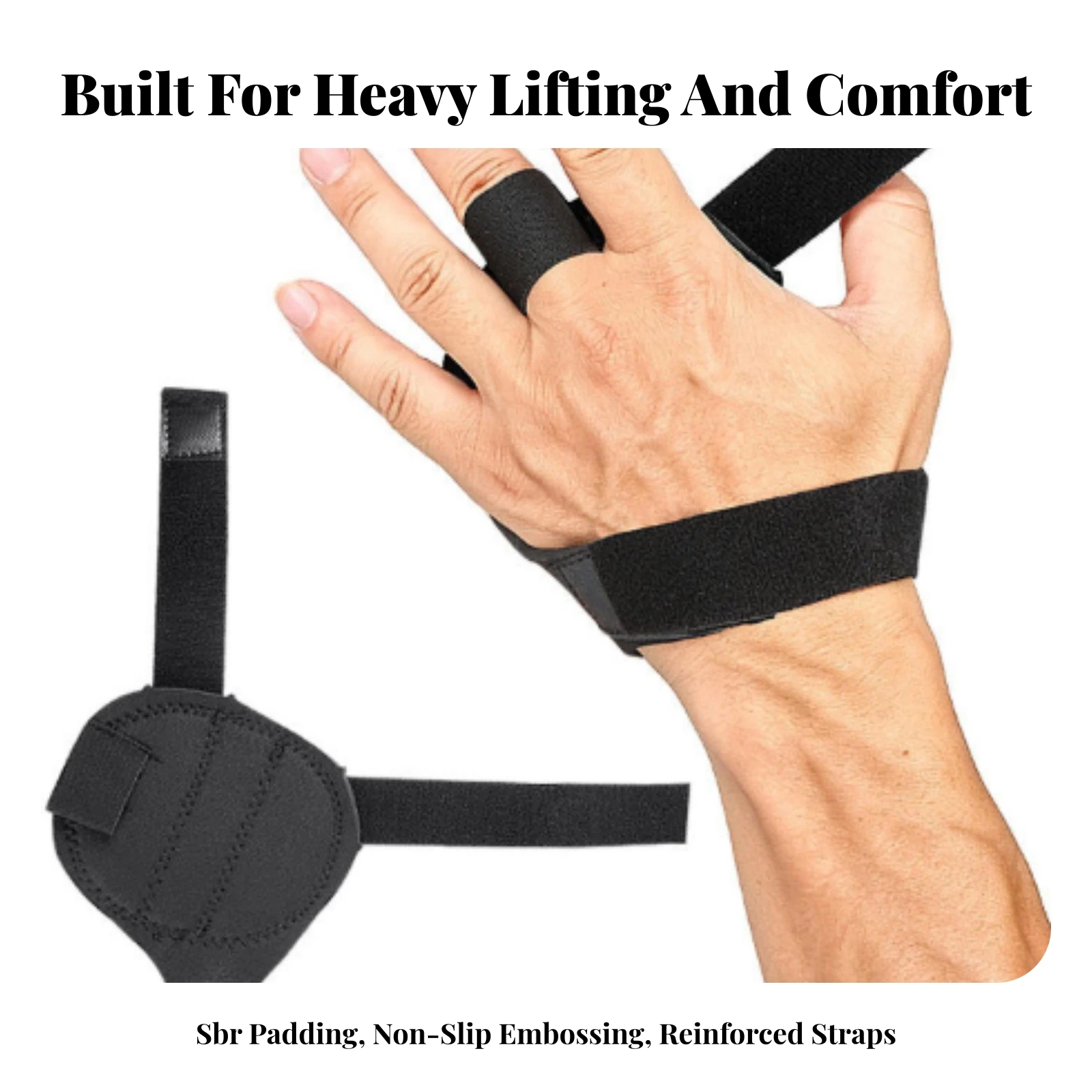 手首ストラップ付きのパームガード。滑り止め加工が施され、指の - Weightlifting Gloves のレビューと価格