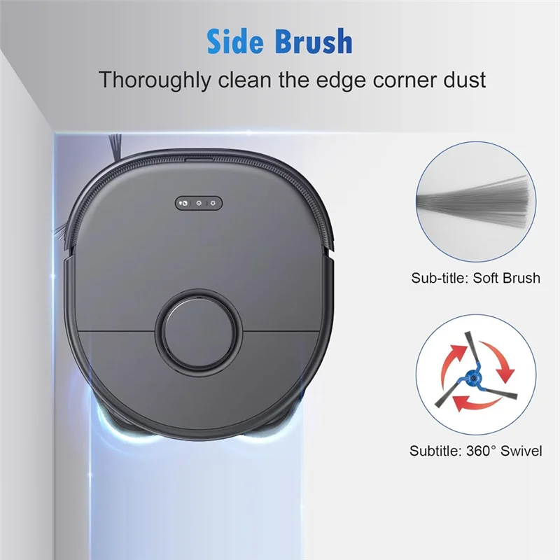 A74G-ملحق لـ Eufy X10 Pro Omni جهاز آلي لتنظيف الأتربة طقم قطع غيار يتميز بالفرشاة الرئيسية فرشاة جانبية فلتر Hepa ممسحة قماش الغبار B