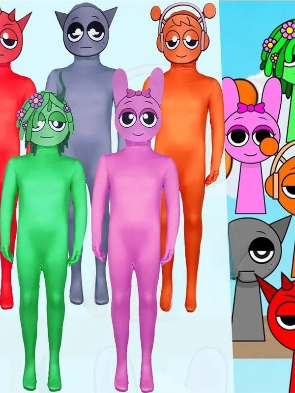 

Incredibox Rhythm Box костюм на Хэллоуин обтягивающая одежда игровые аксессуары женский этнический костюм сценический костюм Sprunki