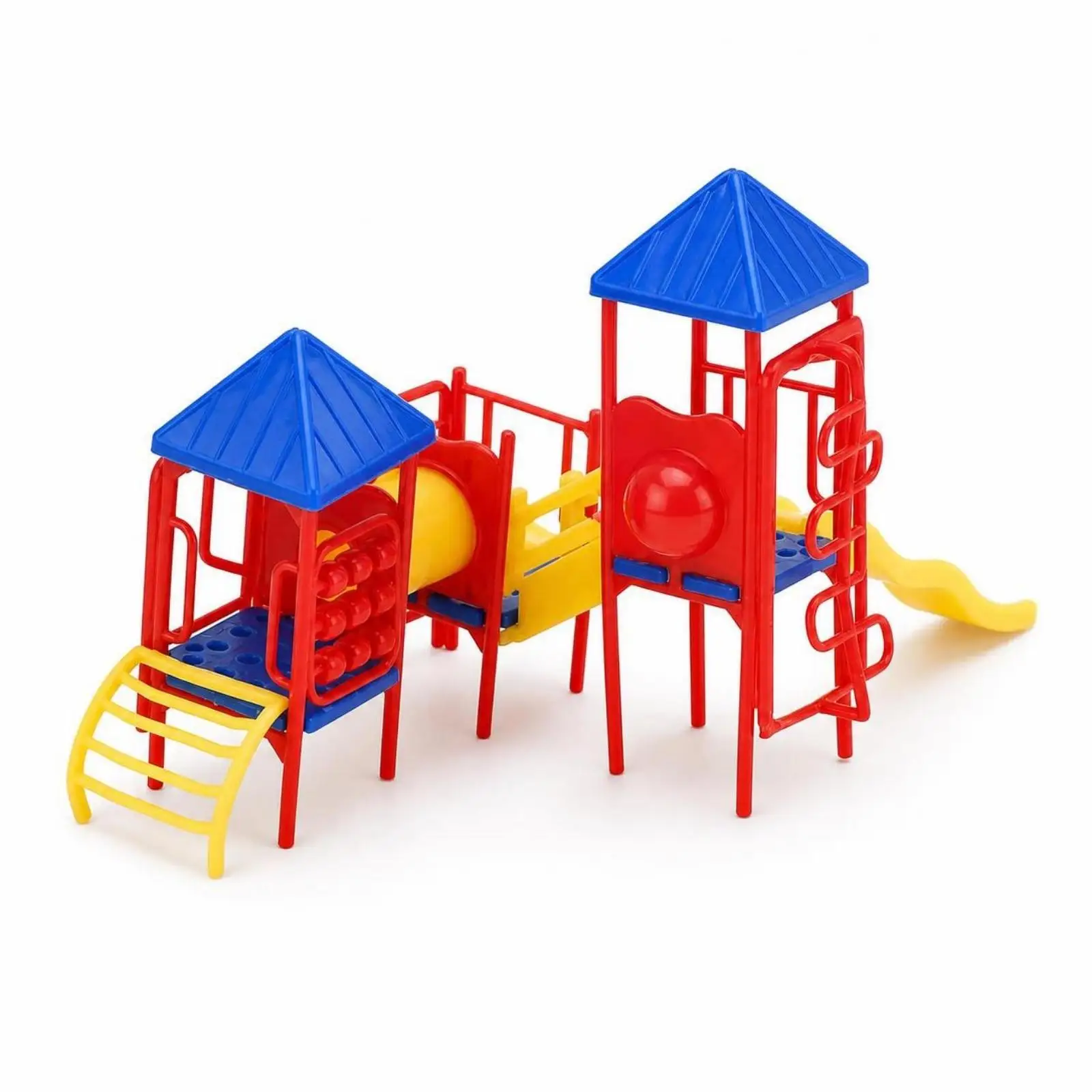 Children Play Equipment Plastic Miniature Slide Miniature Decoration Prop for Creative Hobby Diorama