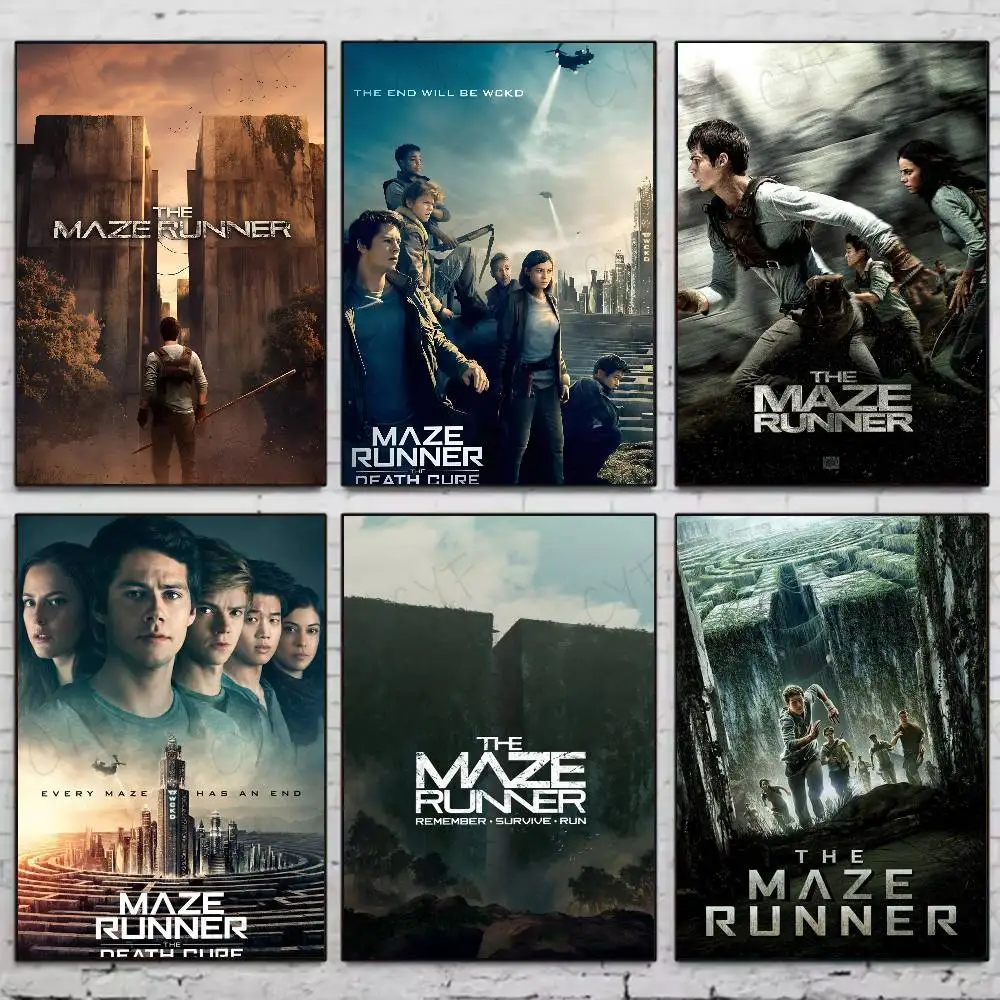 سلسلة الأفلام ملصق M-Maze Runner ذاتي اللصق للمنزل وغرفة النوم وديكور المنزل وملصقات عالية الجودة لوحة فنية جدارية #5