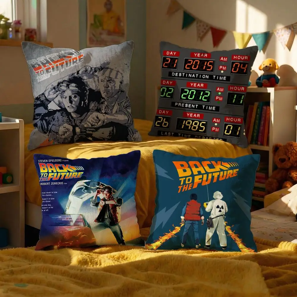 Movie Back To The Future Cushion Cover Decorative Cushions Covers Cover Sofa 50x50 Pillow 4 Piece 45x45 40x40 Pillowcase