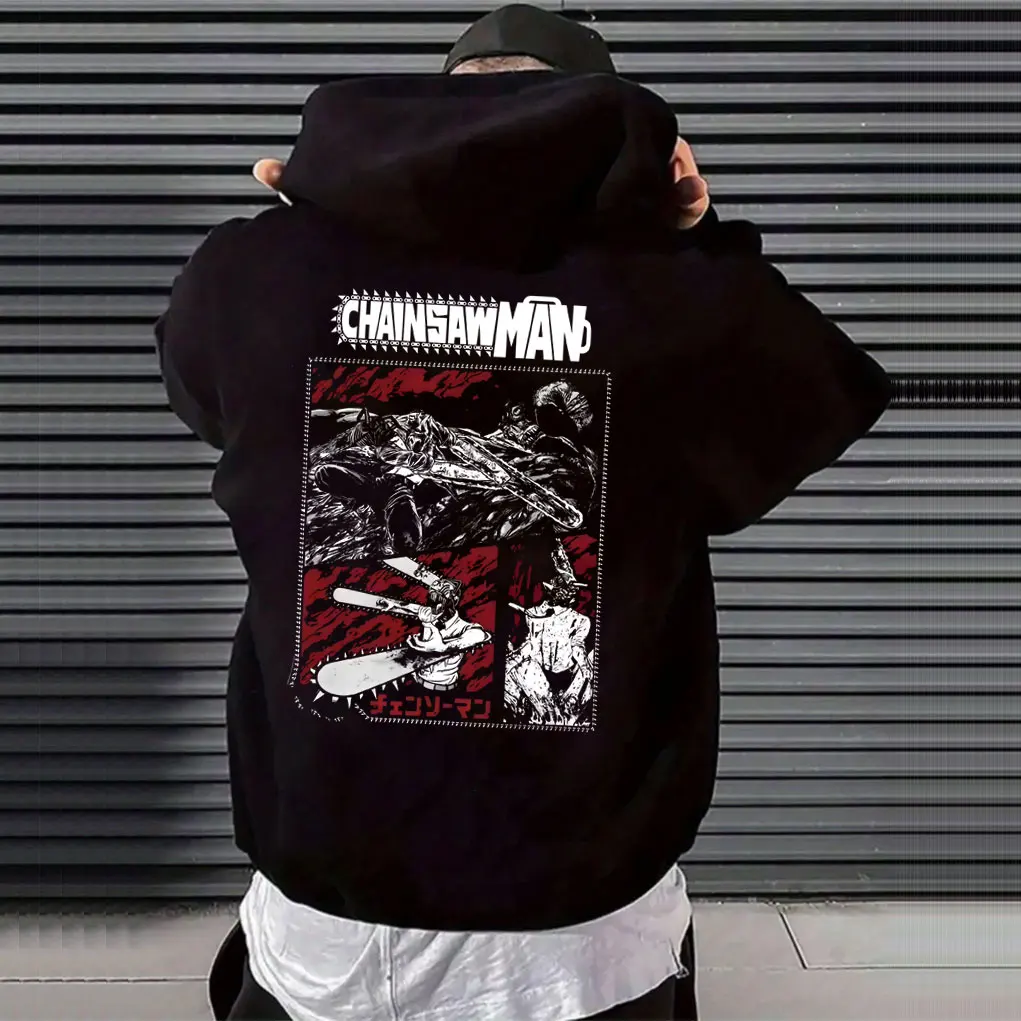 

Anime Chainsaw Man Denji Pochita Graphic Hoodie Men Women's Manga Casual Oversized Sweatshirt Male Fashion Vintage Sportswear