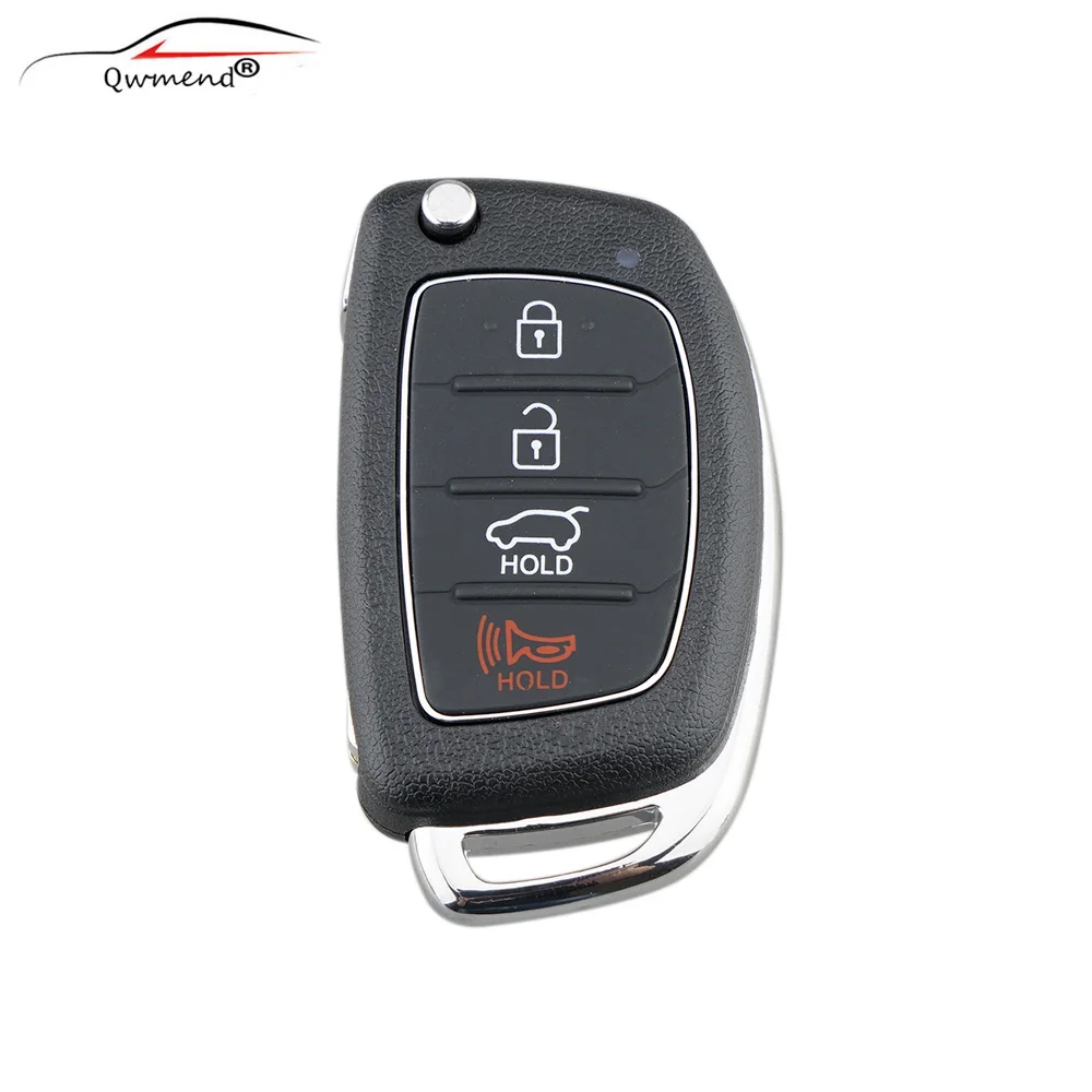 

QWMEND Folding Flip Car Key Shell For Mistra Hyundai HB20 SANTA FE IX35 IX45 Accent I40 Solaris Remote Key Shell 3 Buttons