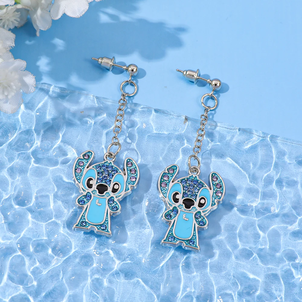 ديزني ليلو وستيتش كارتون أنيمي الشكل قلادة ملحق لطيف رائعة رائعة غرزة الحلي هدية للأصدقاء #4