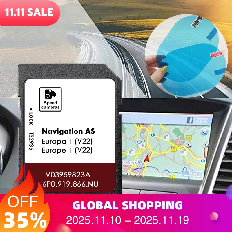 

AS V22 V03959823A Sat Nav Maps Europe Navigation SD Card 32GB for Seat ibiza Navi System MIB2 Free Delivery
