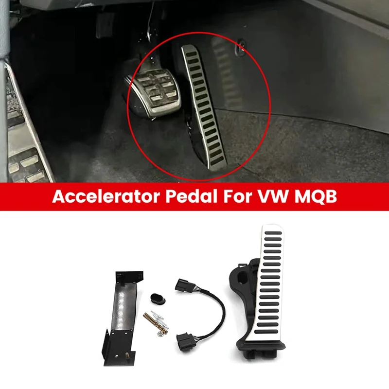 Organ Accelerator Pedal Black & Silver ABS+Metal For MQB VW Golf 7 Passat B8 Octavia MK3 A3 S3 RS3