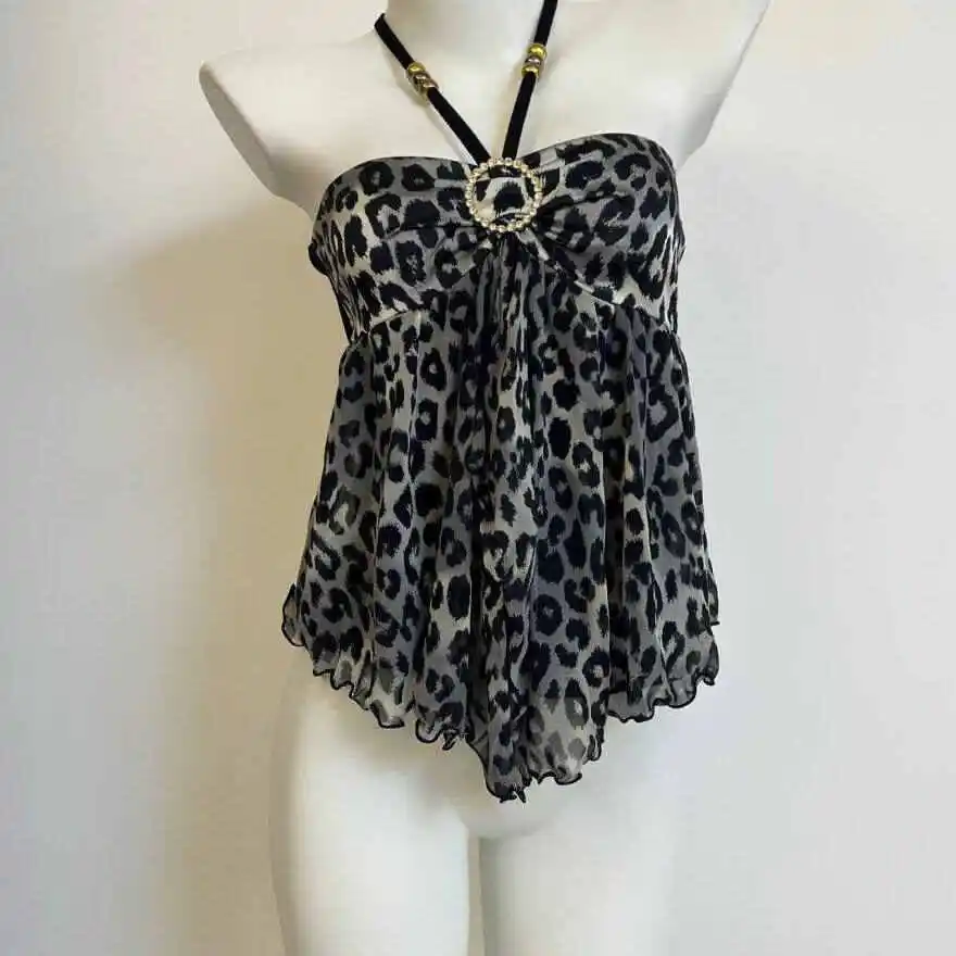 

Сексуальный женский уличный ремень с леопардовым принтом и 3D облегающим ремешком из лиоцелла и хлопка, летняя модная внутренняя одежда