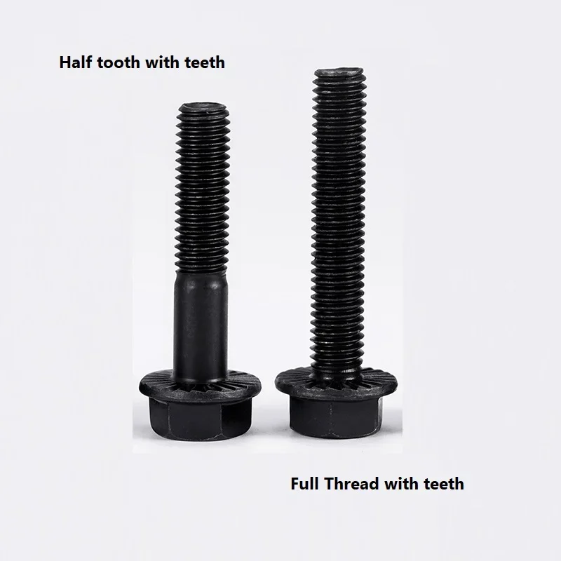 Black Grade 10.9 Carbon Steel Outer Hexagon Head Flange Cap Screws Hexagon Flange Bolt M5 M6 M8 M10 M12 M14 M16
