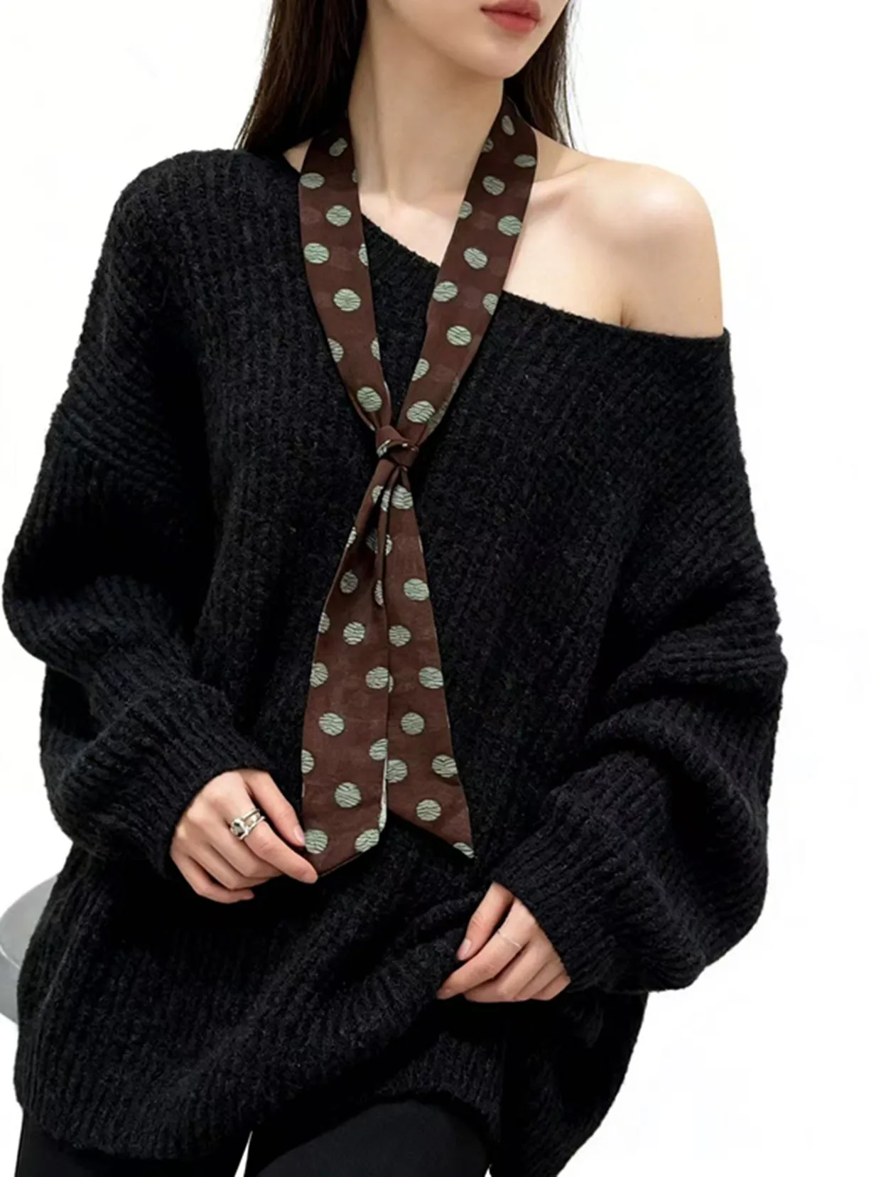 lenco-coreano-de-poas-feminino-estreito-e-longo-versatil-para-cabelo-e-pescoco-estampa-floral-decorativa-primavera-verao