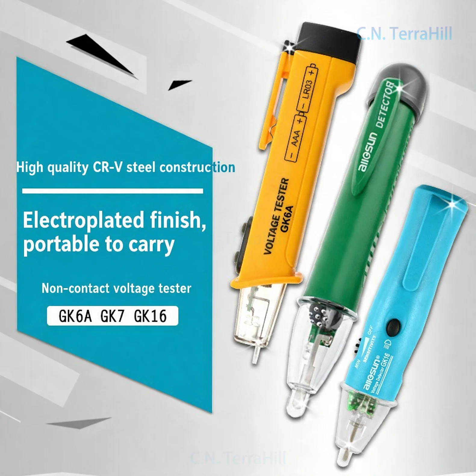 Non-Contact Voltage Tester Pen High Brightness Color Light Breakpoint Detector Household Induction Electric Test Pen for